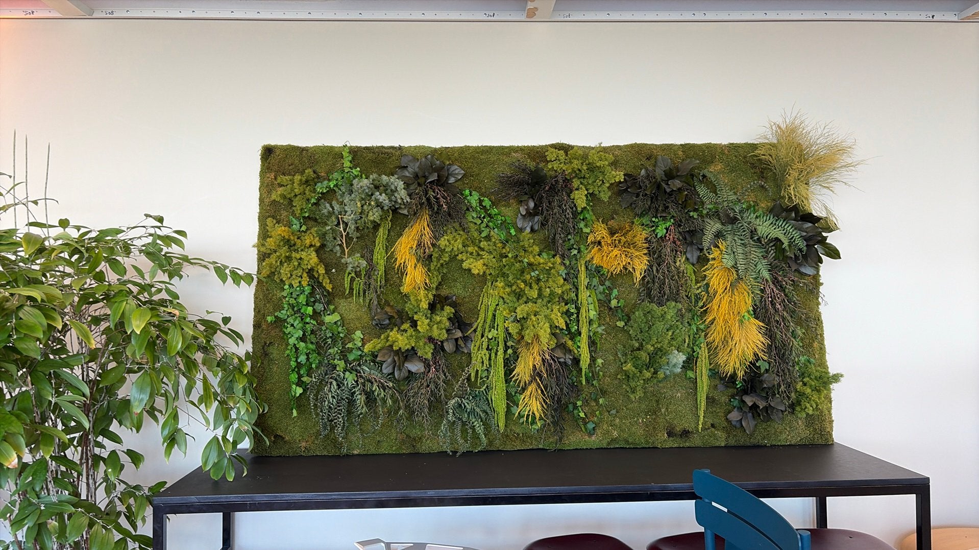 Akoestische planten wand 2.20 x 1.20, Ophalen, Groen, Gebruikt, 120 cm