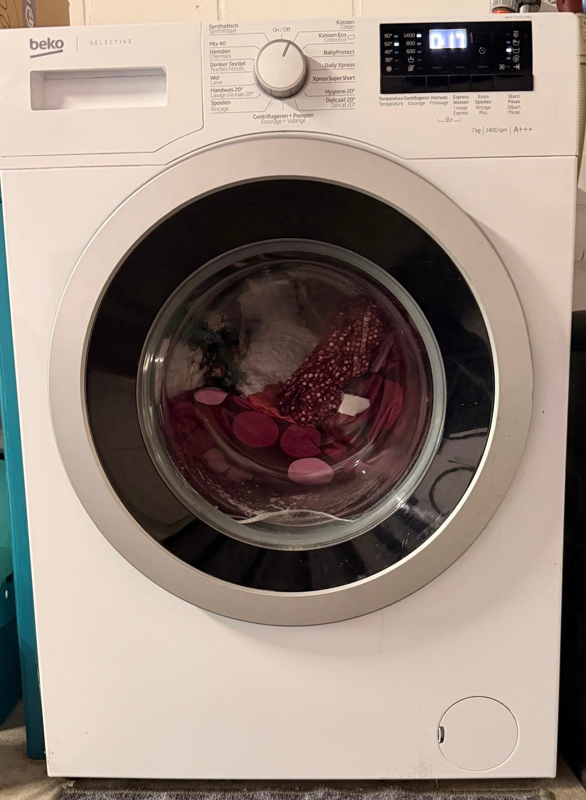 Beko wasmachine 7kg, 6 tot 8 kg, Ophalen, 1200 tot 1600 toeren, Minder dan 85 cm