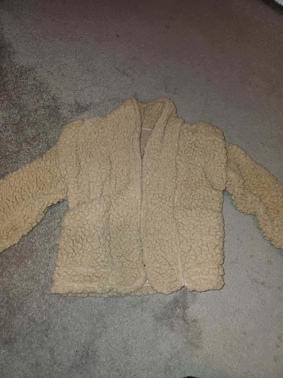 Beige Teddy Jasje - Maat 4 - 100% Polyester, Ophalen of Verzenden