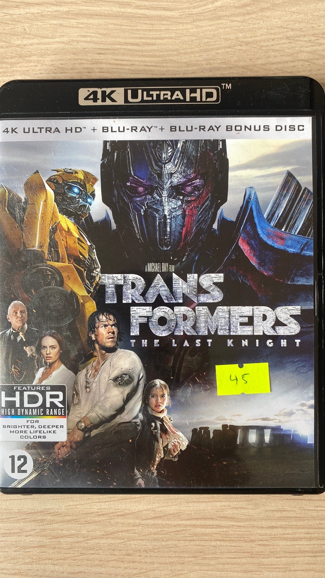 Transformers 4k uhd blu ray NL versie the last knight, Cd's en Dvd's, Blu-ray, Ophalen of Verzenden, Zo goed als nieuw, Actie