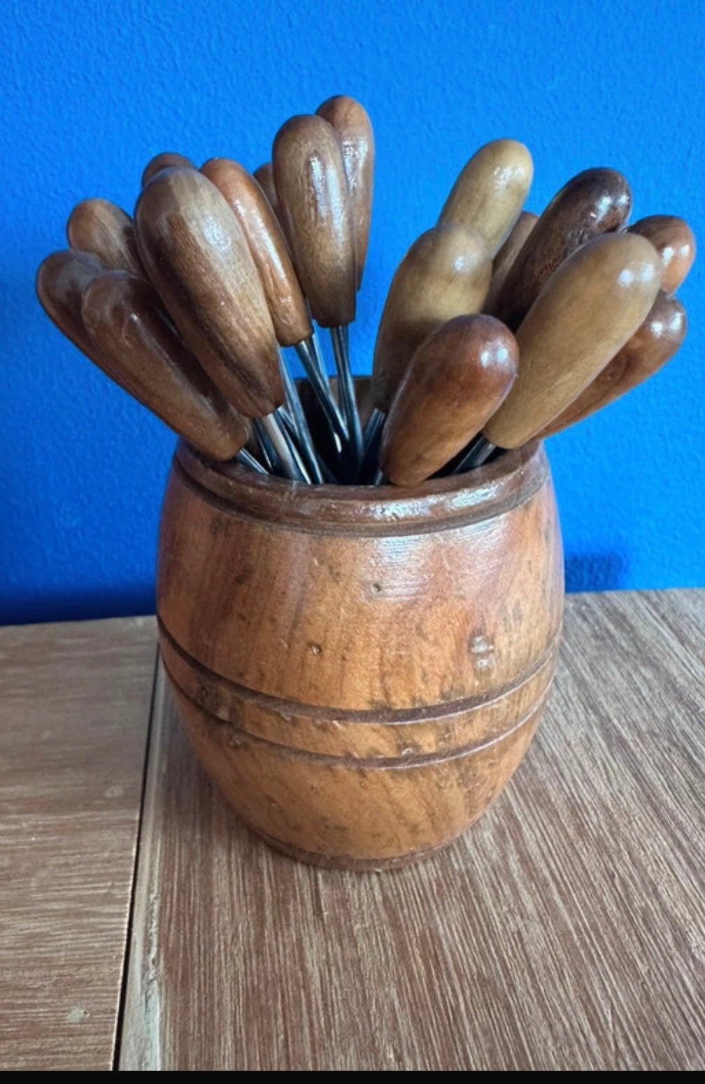 Retro cocktail prikker / hout, Ophalen of Verzenden