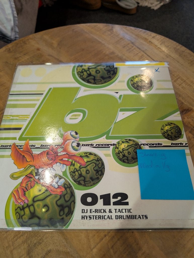 DJ E-Rick & Tactic - Hysterical Drumbeats, Inclusief binnenhoes, Ophalen of Verzenden, Gebruikt, 12 inch