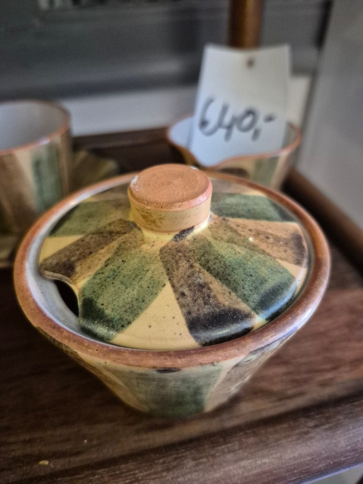 Vintage Aardewerk Koffie/Theeservies - Handgeschilderd, Ophalen of Verzenden