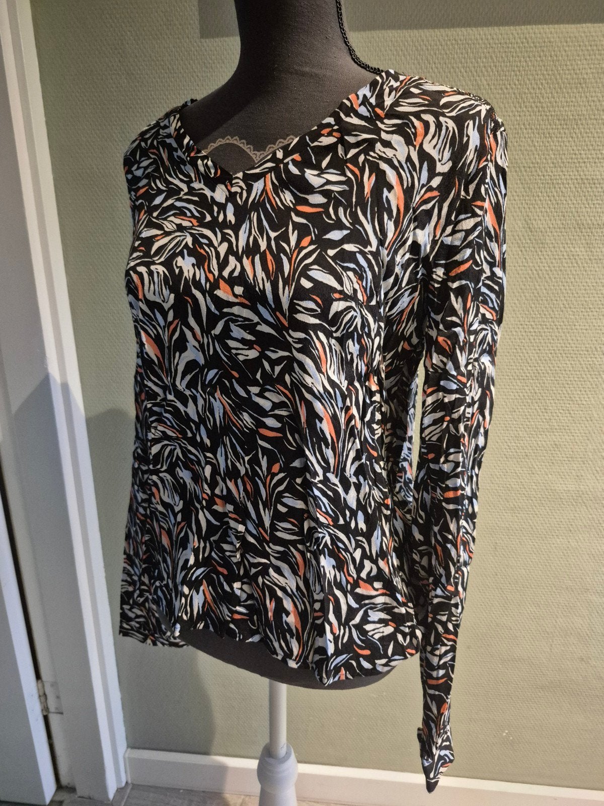 Vila Joy blouse met lange mouwen en print - Maat L, Meerkleurig, Maat 42/44 (L), Nieuw, Ophalen of Verzenden