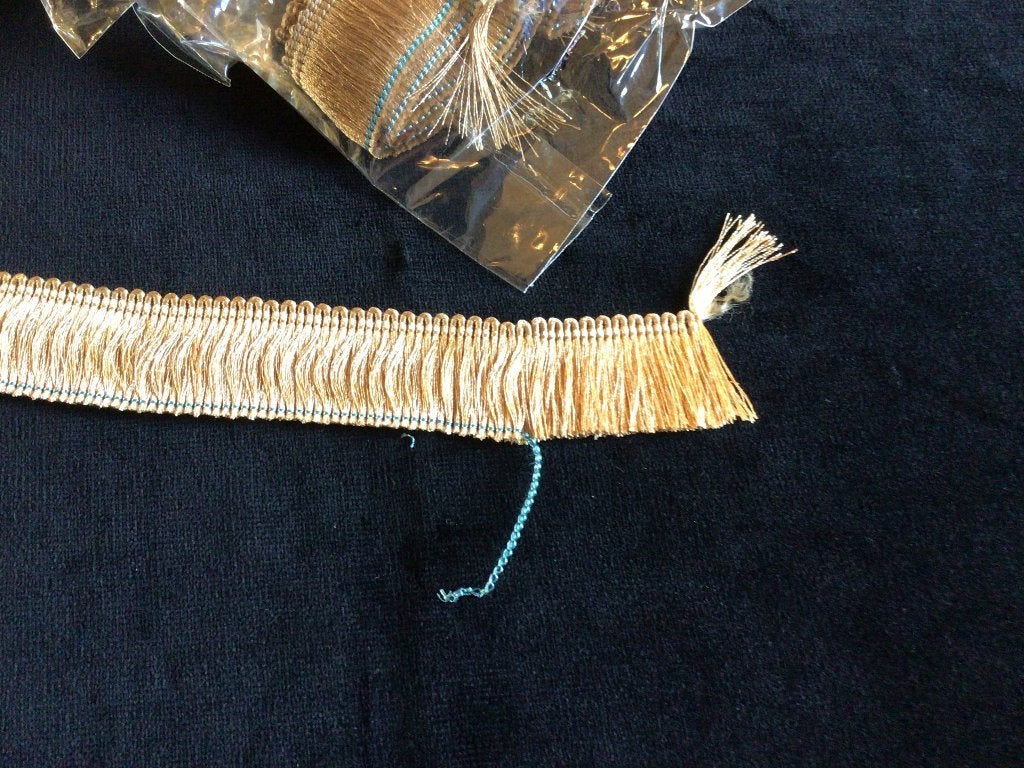 Franje/tasselband goud en zwart, Ophalen of Verzenden, Nieuw, Garen of Naald(en)