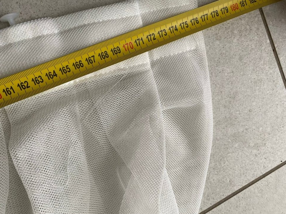 Nieuw Witte vitrage gordijnen 190/ cm hoog, Vitrage, Wit, Ophalen of Verzenden, Lichtdoorlatend