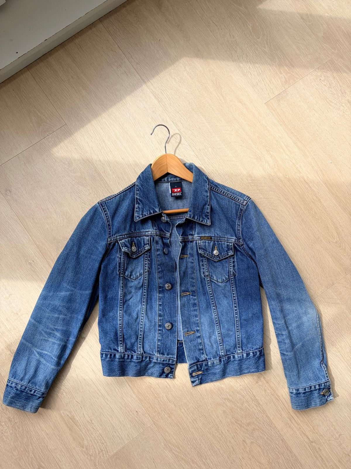 Diesel spijkerjack - Maat S - 100% katoen, Ophalen of Verzenden, Gedragen, Maat 36 (S), Blauw