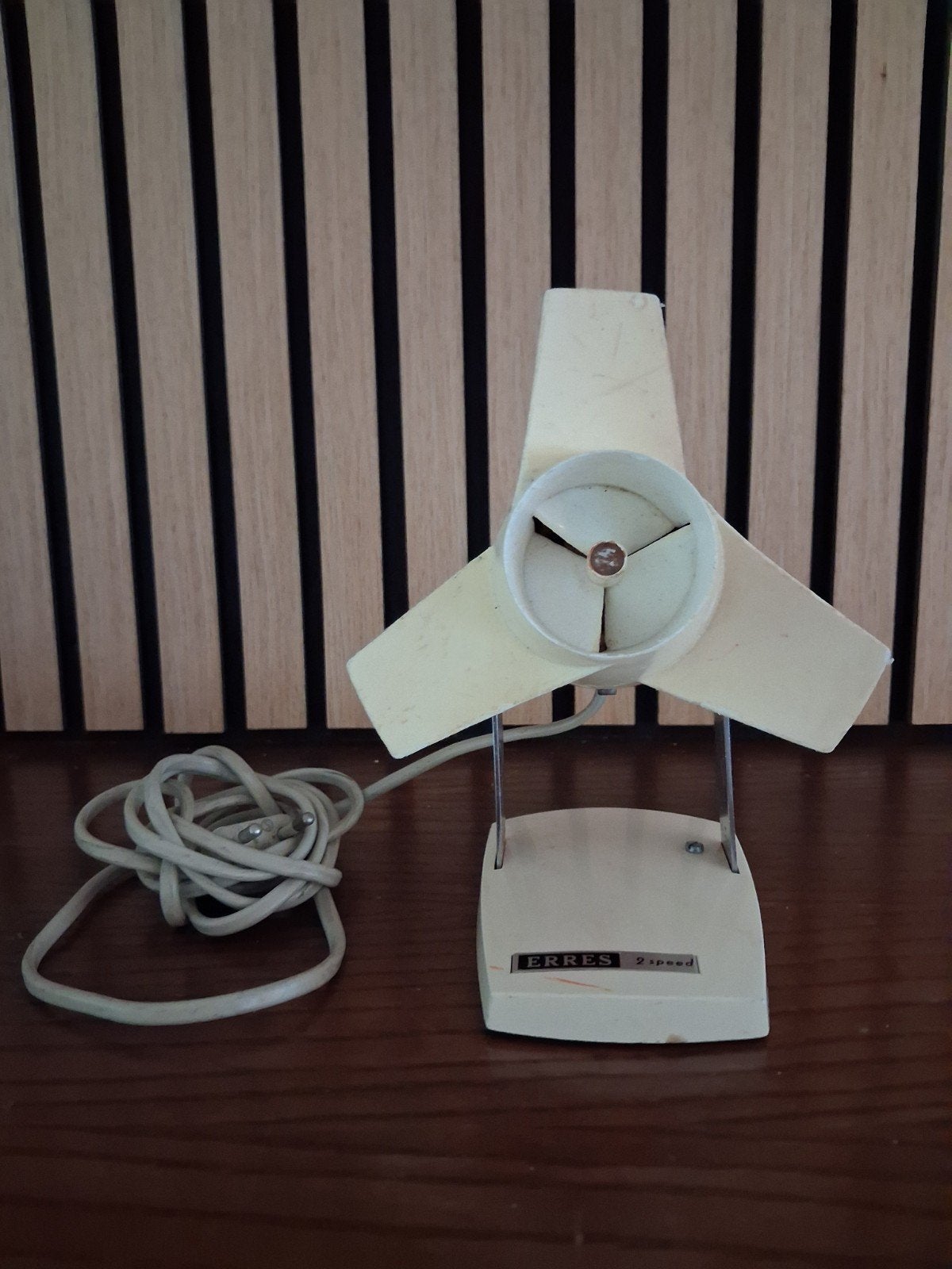 Vintage Erres VT 21 Tafelventilator - Made in Holland, Ophalen of Verzenden, Gebruikt, Tafelventilator