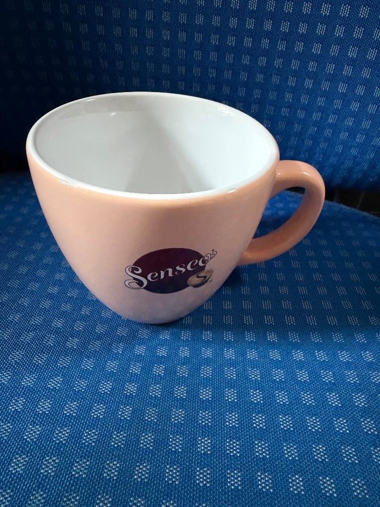 Senseo mok Beker zalm kleur, Ophalen of Verzenden, Zo goed als nieuw, Overige stijlen, Kop(pen) en/of Schotel(s)