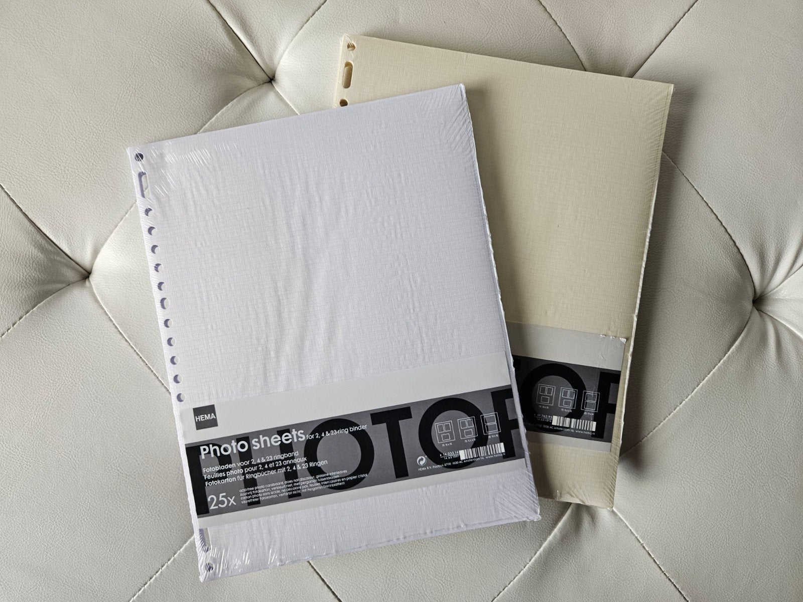 2x 25 photo sheets/fotobladen Hema voor 2, 4 en 23 ringband, Ophalen of Verzenden, Zo goed als nieuw, Fotoalbum-accessoire, Hema