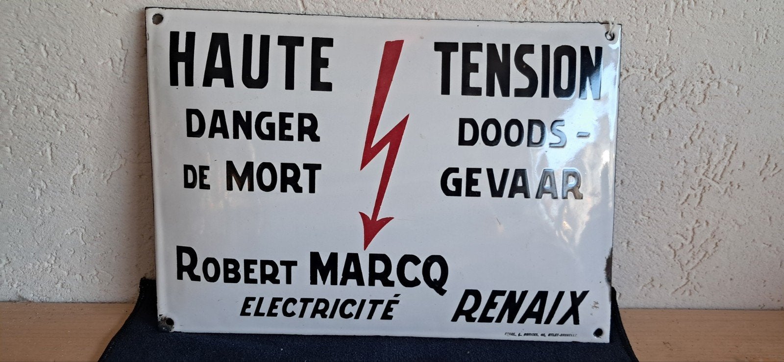 emaille bord  doodsgevaar, Ophalen of Verzenden, Reclamebord