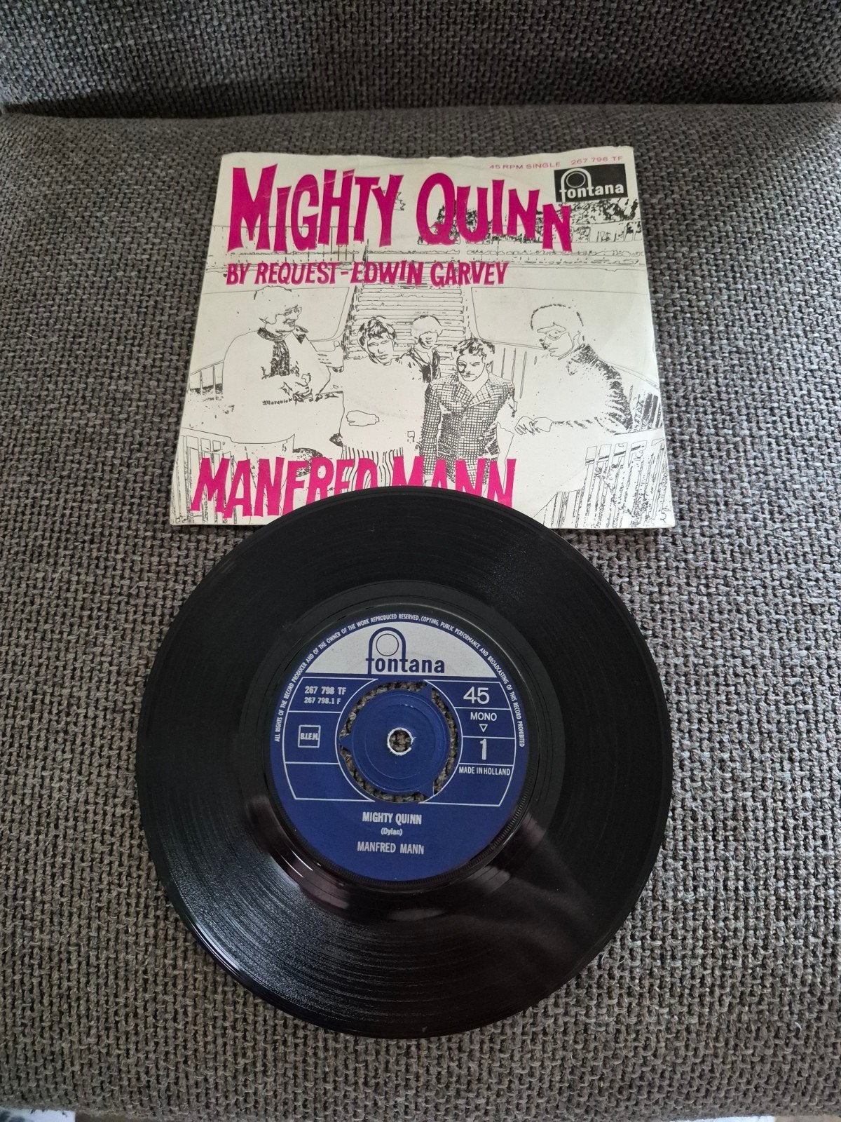 Manfred Mann - Mighty Quinn (Vinyl Single), Gebruikt, Fotohoes, 7 inch, Ophalen of Verzenden