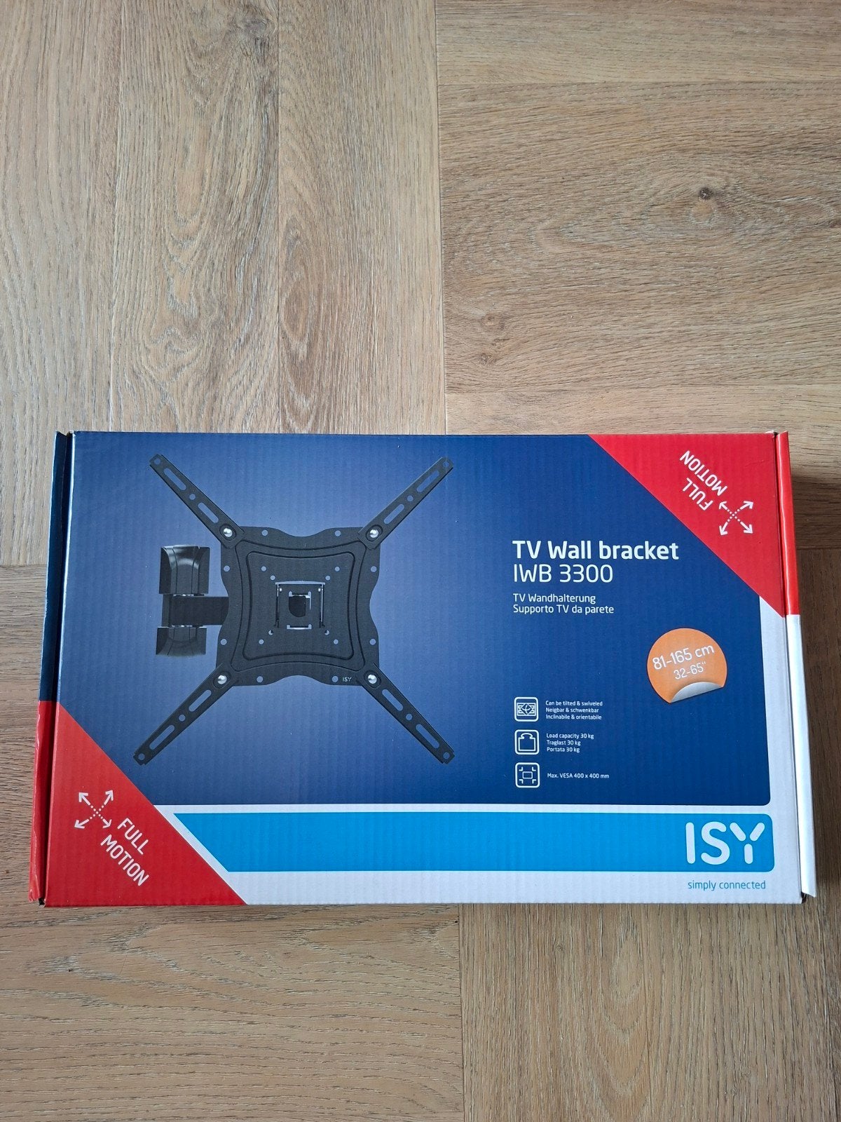ISY TV Muurbeugel IWB 3300 - Full Motion, Ophalen, Zo goed als nieuw