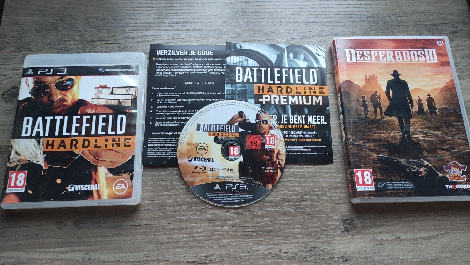 Battlefield hardline ps3 en gratis desperados 3 pc game, 3 spelers of meer, Ophalen of Verzenden, Zo goed als nieuw, Vanaf 3 jaar