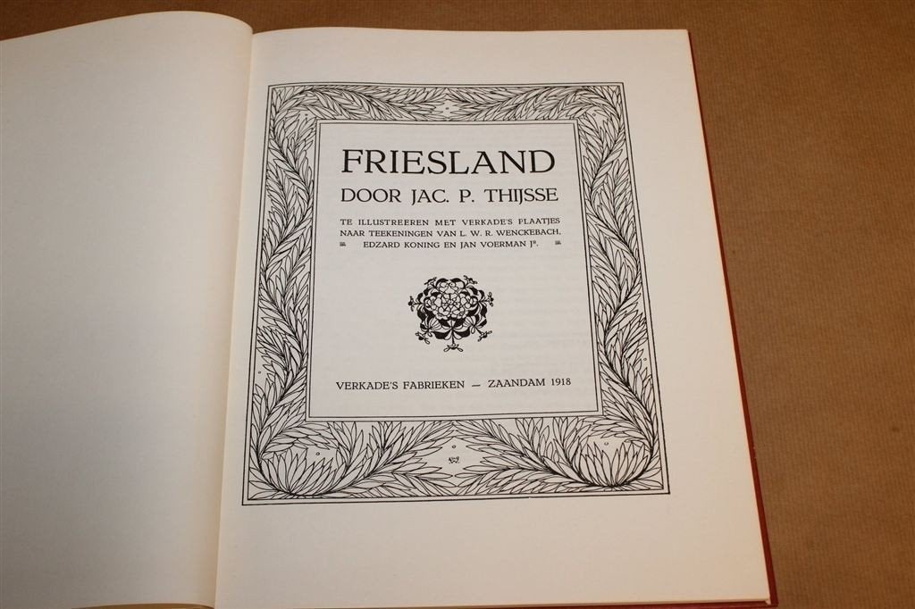 Friesland — Herdruk Verkade Album Thijsse, met Kaart, Ophalen of Verzenden, Gelezen
