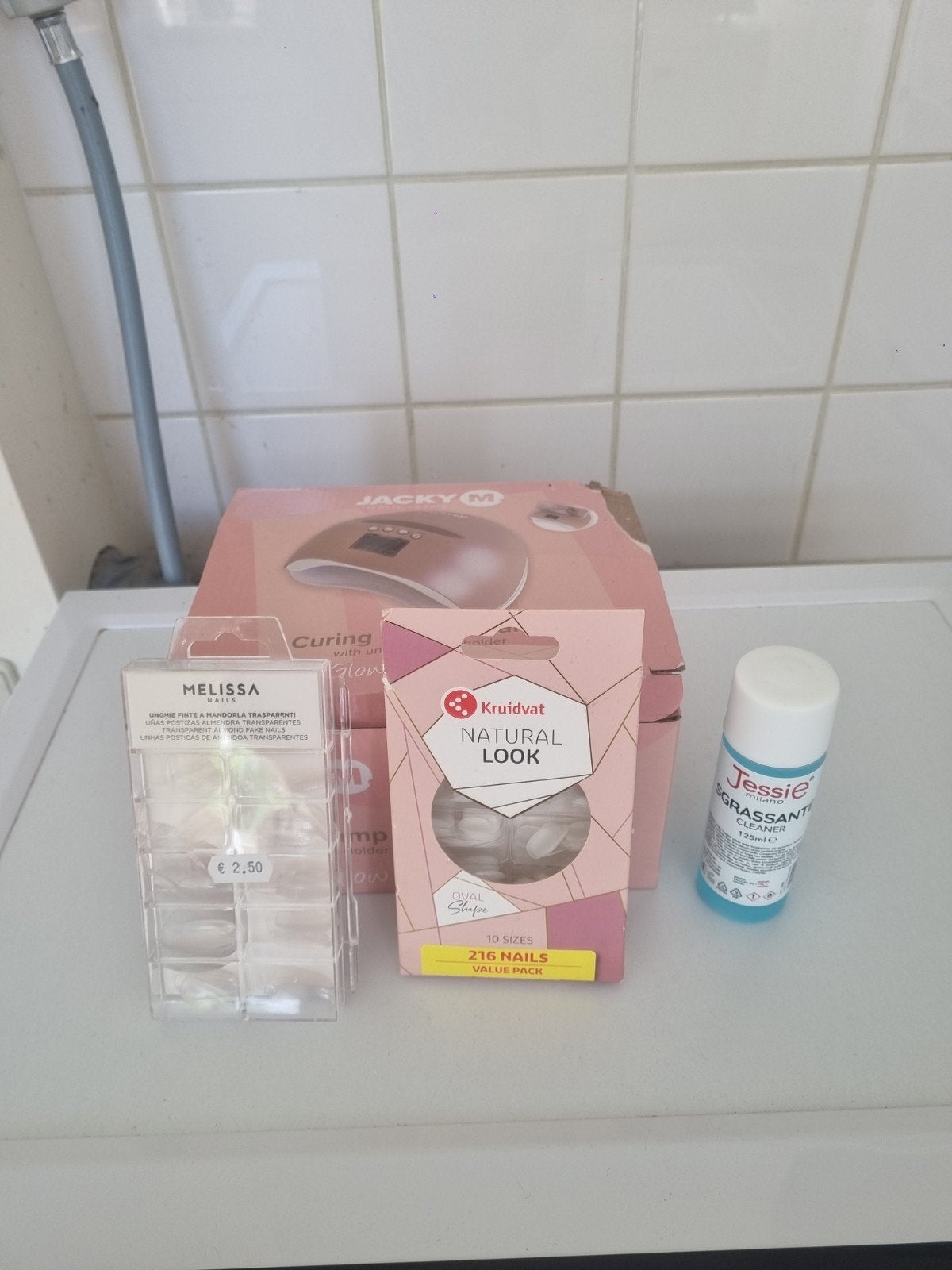Complete nagelverzorgingsset: lamp, nepnagels, ontvetter, Ophalen, Nieuw