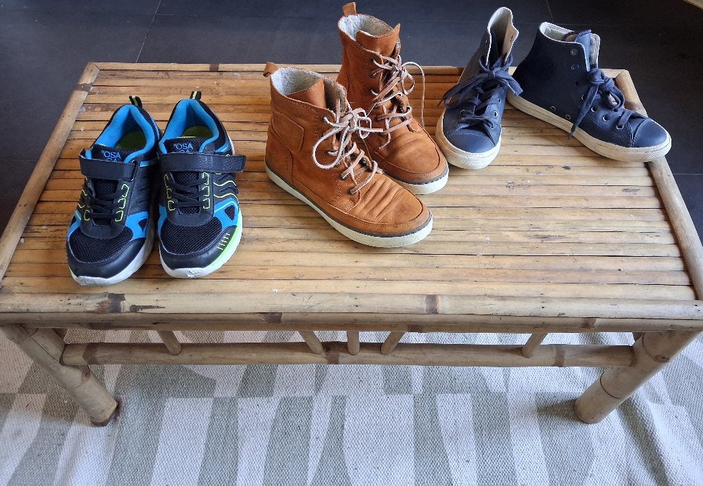 Schoenen jongen 35, 36 (sneaker, gymschoen, gevoerd, leer), Ophalen of Verzenden, Gebruikt, Jongen, Schoenen