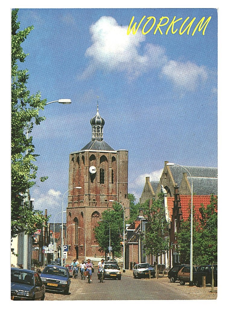 37565 Workum 80+ Friesland Nette oude kaart Onbeschreven, Ophalen of Verzenden, 1980 tot heden, Ongelopen, Friesland