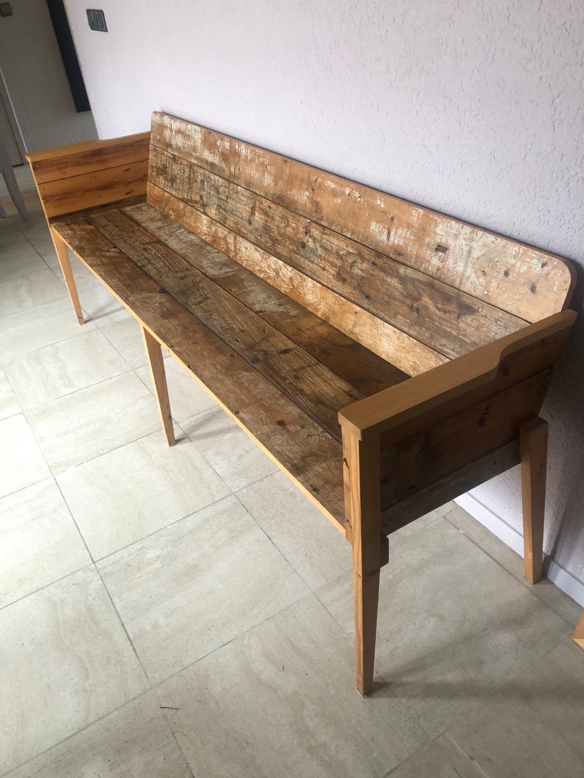 PIET HEIN EEK sloophouten bank, 2 m lang., Ophalen