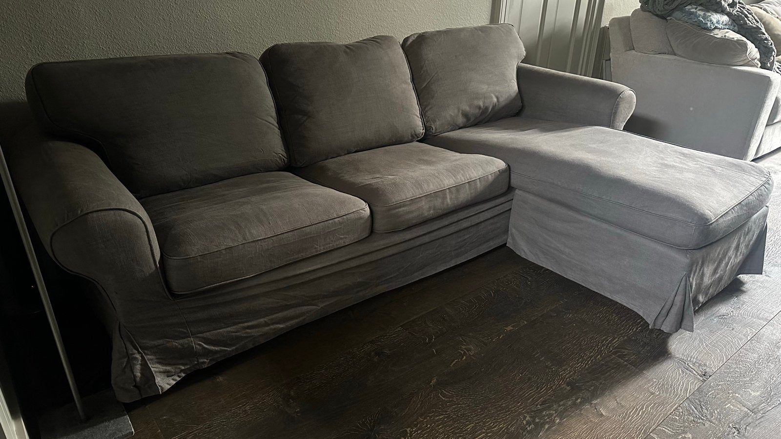 EKTORP 3-zitsbank met chaise longue, Ophalen, Gebruikt, Driepersoons, Landelijk