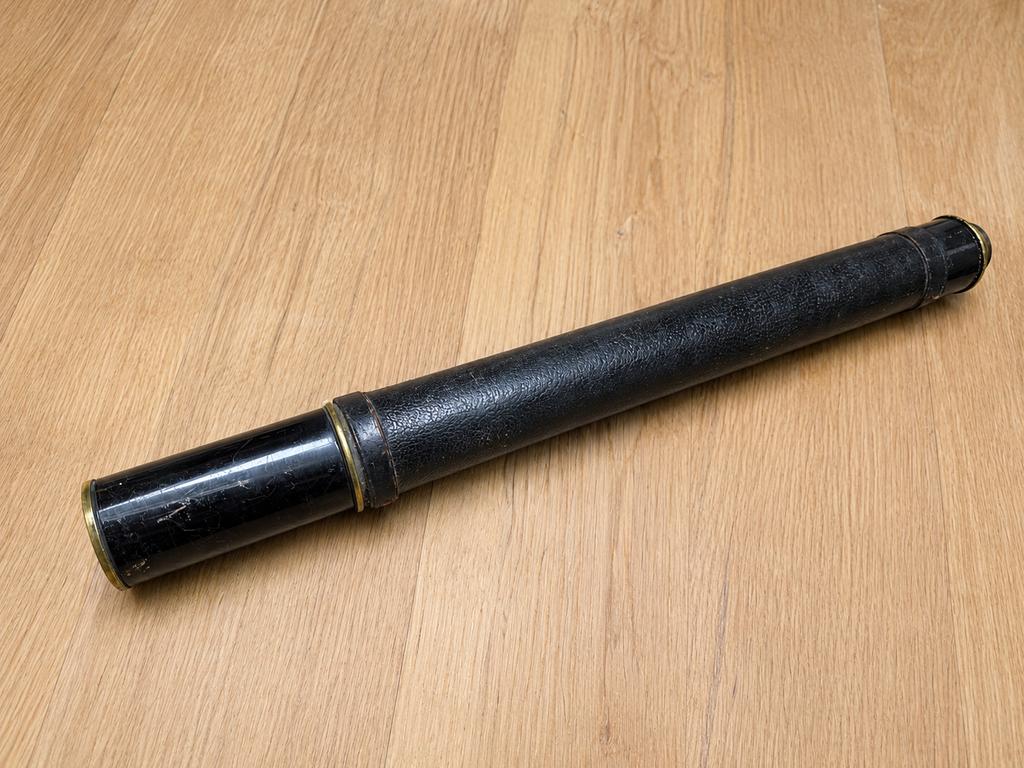 Antieke scheepstelescoop maritiem leer messing ca. 1900, Ophalen of Verzenden, Zo goed als nieuw, Overige typen