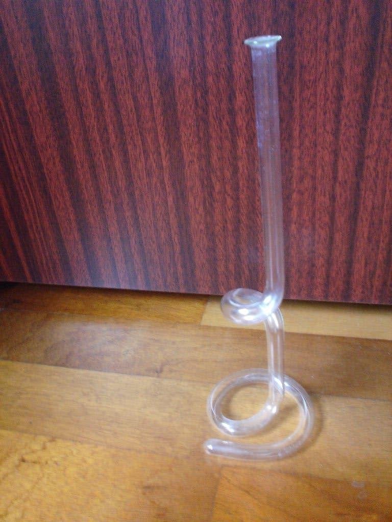 Vaas - glas - gekruld - 47, Ophalen of Verzenden, Zo goed als nieuw, Glas