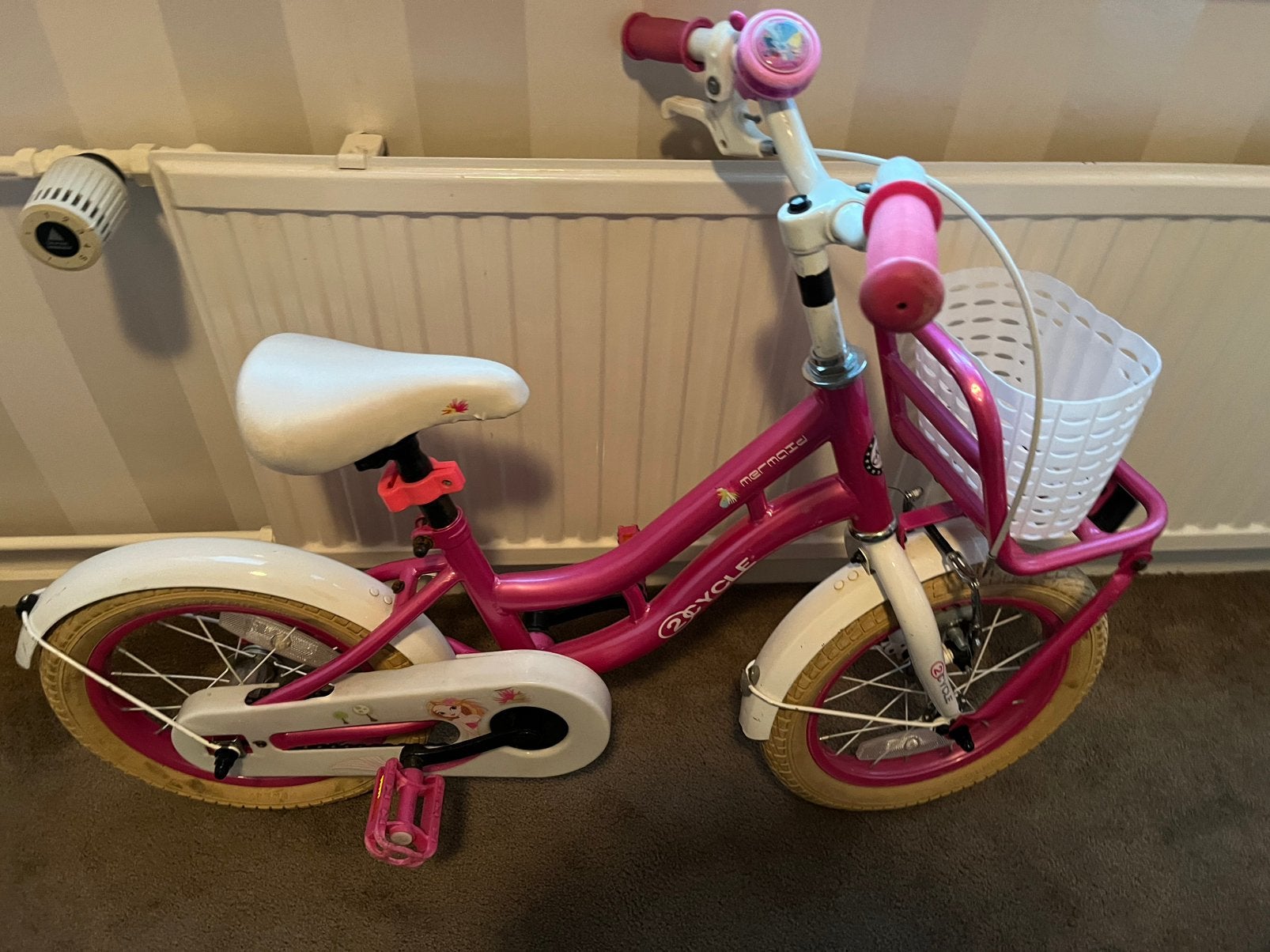 Kleine meisjes fiets, Ophalen, Gebruikt, Terugtraprem, Minder dan 16 inch