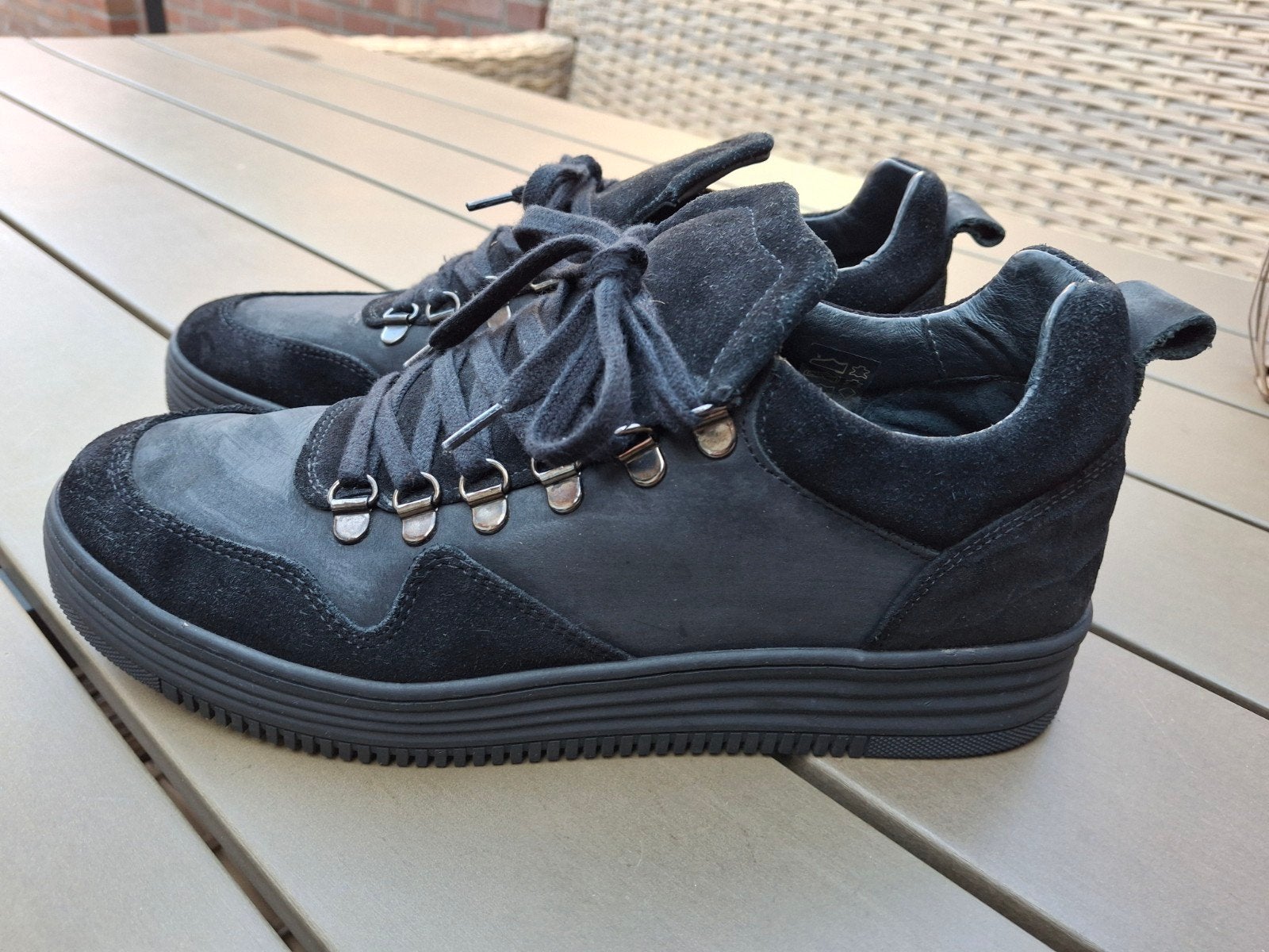 Sacha Est.1909 heren-sneakers zwart suède/leer maat 42, Ophalen of Verzenden, Zo goed als nieuw, Zwart