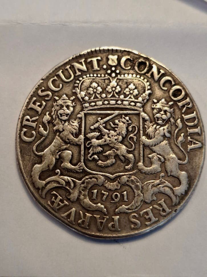 Dukaton utrecht 1791 cnm 2.43.101., Ophalen of Verzenden, Vóór koninkrijk, Overige waardes