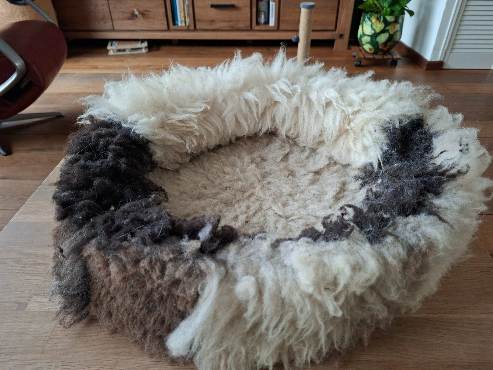 wollen mandje, Dieren en Toebehoren, Ophalen, Gebruikt, Leer