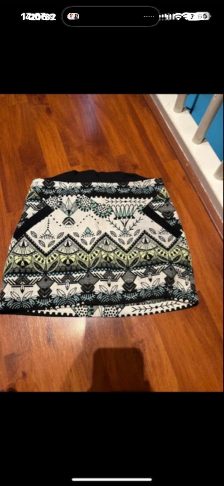 Topshop mini rok met patroon, maat 36, Meerkleurig, Ophalen of Verzenden, Zo goed als nieuw, Maat 36 (S)