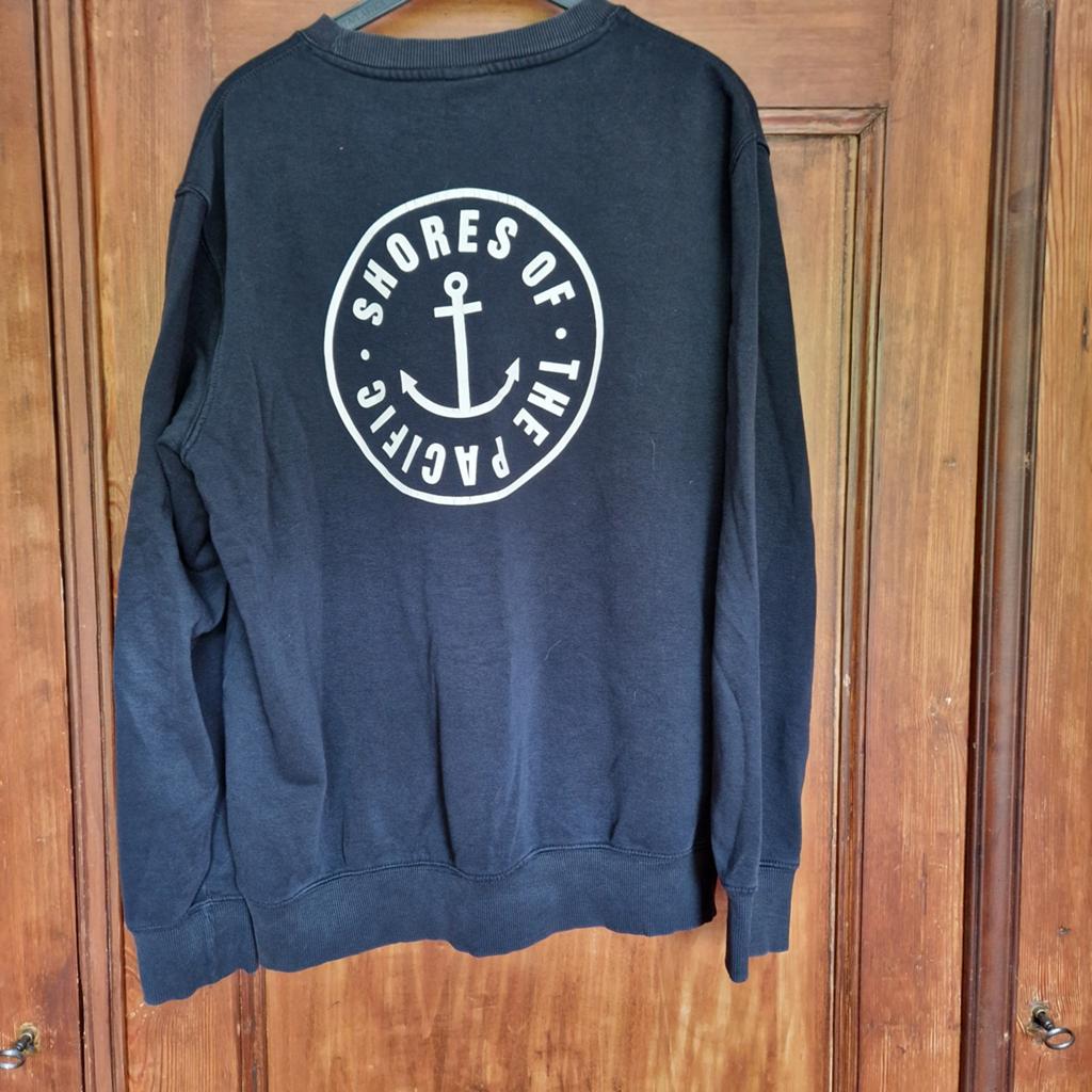 Zwarte sweater met ankerprint - Shores of the Pacific Maat M, Maat 48/50 (M), Zwart, Ophalen of Verzenden, H&M