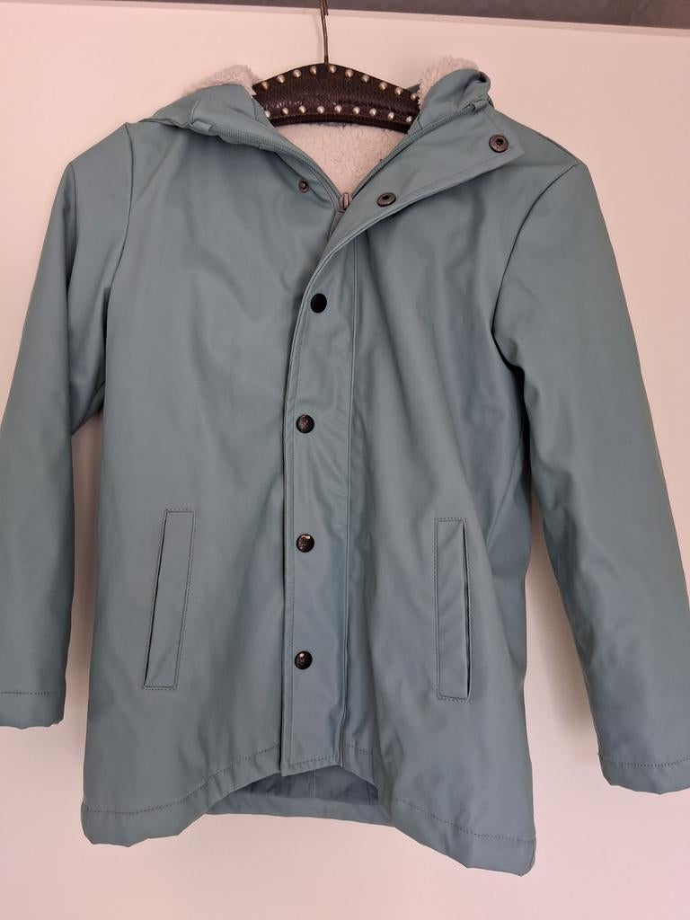 Gevoerde regenjas 134, Kinderen en Baby's, Kinderkleding | Maat 134, Jongen of Meisje, Ophalen of Verzenden, Zo goed als nieuw