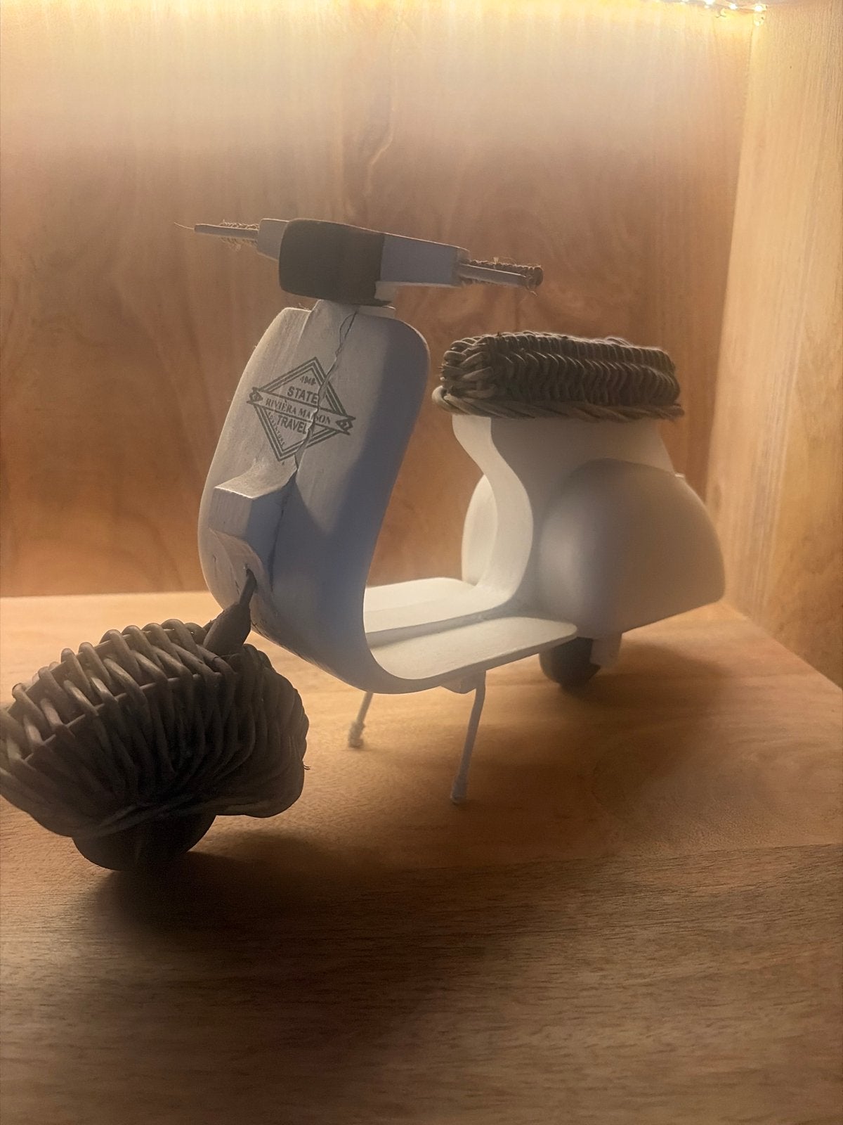 Riviera Maison Vespa Scooter Decoratie, Gebruikt, Ophalen of Verzenden, Wit, Vintage
