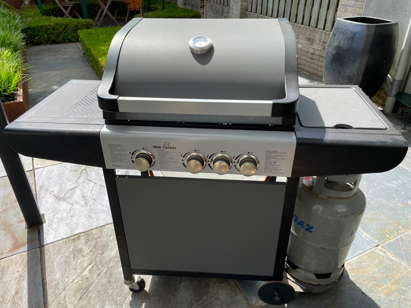 Gasbarbecue met gasfles - Nice Cooker, Tuin en Terras, Ophalen, Gebruikt, Nice Cooker