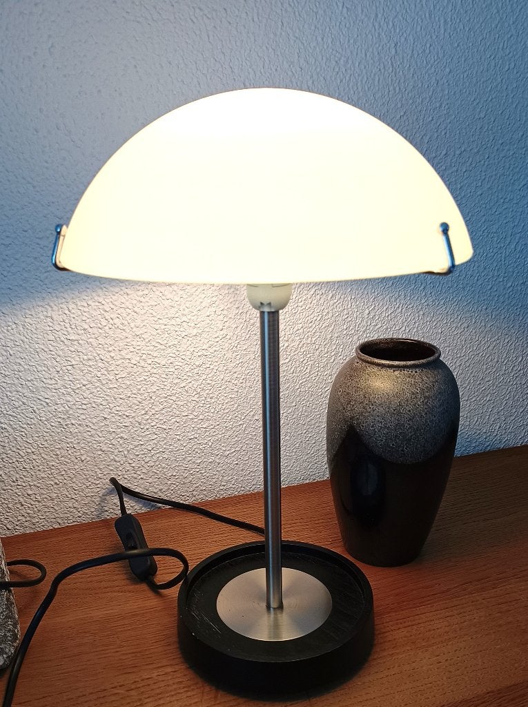 vintage tafellamp - Mushroom  -IKEA design 90 s, Ophalen of Verzenden, Gebruikt, Glas
