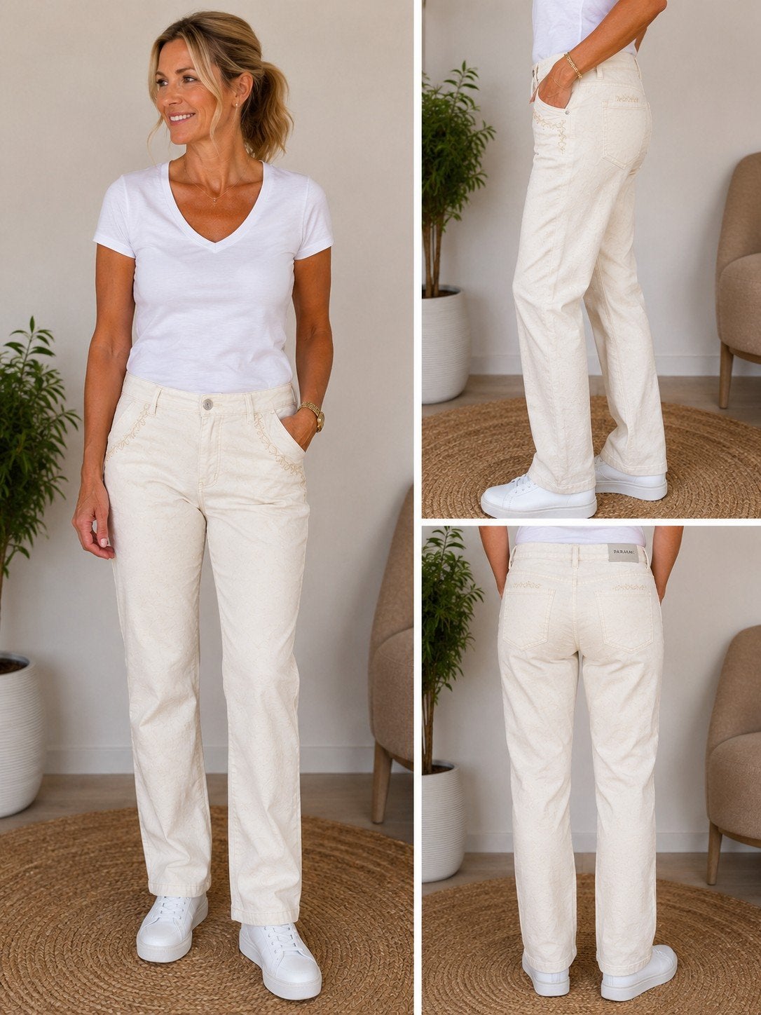 Para Mi pantalon maat 38 katoen, Kleding | Dames, Maat 38/40 (M), Para Mi, Wit, Ophalen of Verzenden