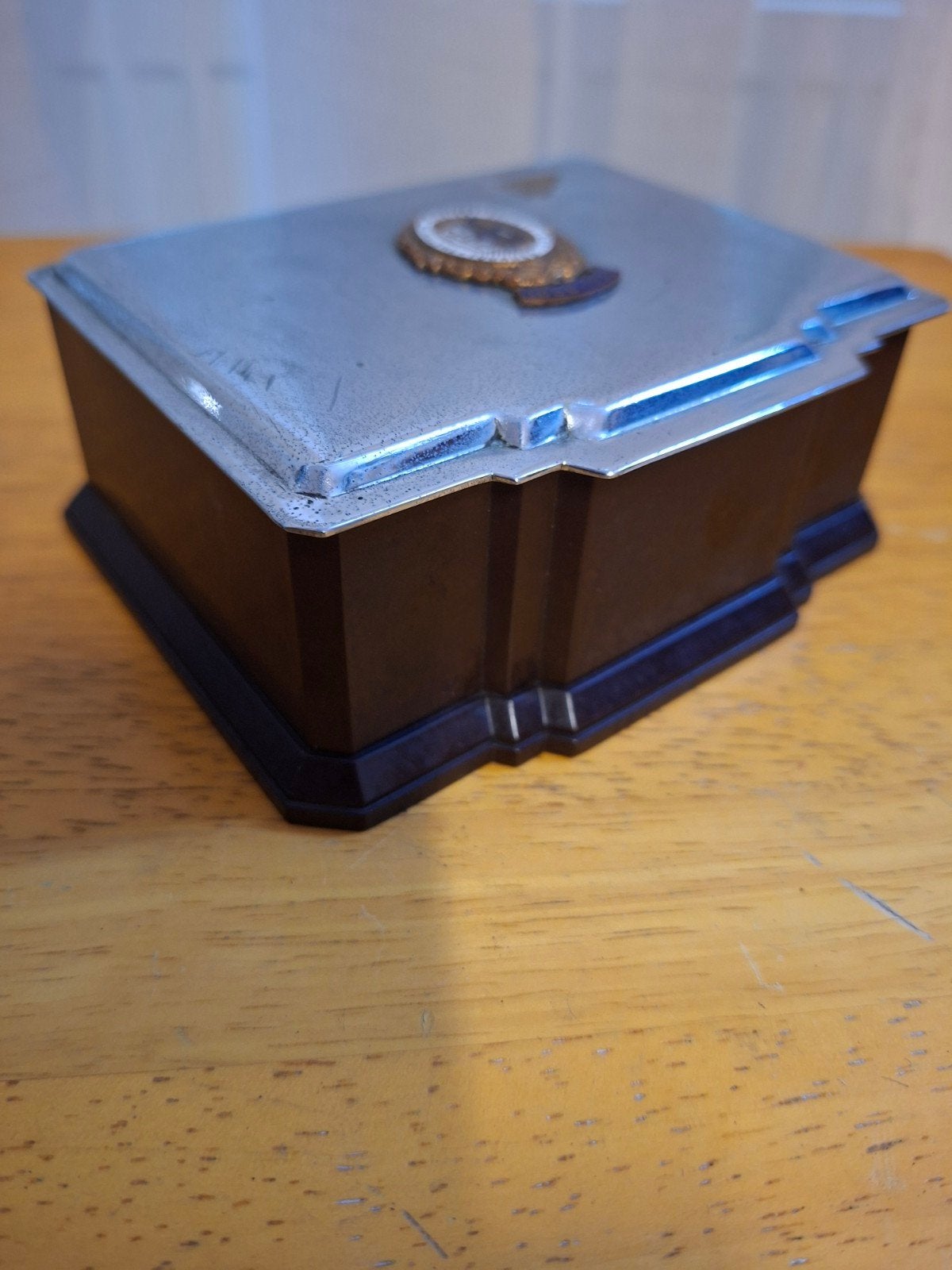 Rare 1938 Art Deco Chromium Cigarette Box - Smethwick Musica, Watersport en Boten, Ophalen of Verzenden, Overige typen