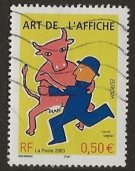 Frankrijk 399, dansende koe CEPT, Verzenden, Gestempeld