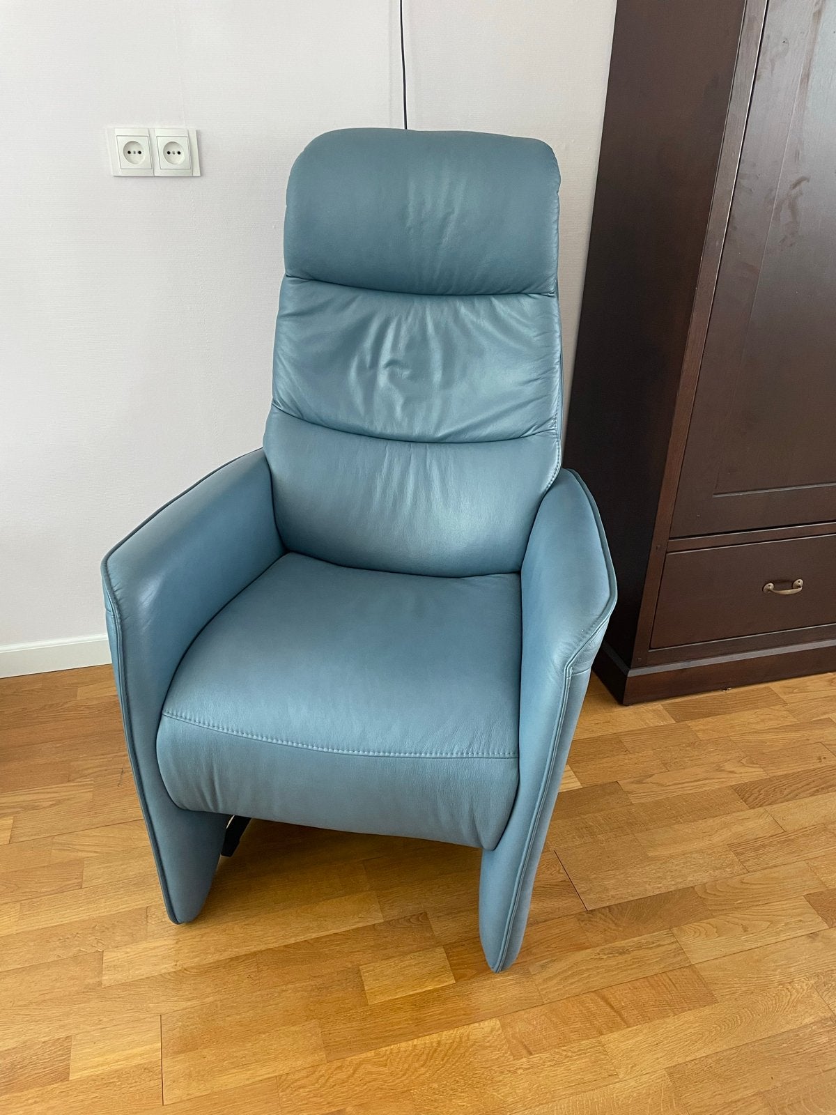 2x Galaxxis fauteuils leer 'vivre ocean' met opsta-functie, Ophalen, Zo goed als nieuw, 50 tot 75 cm, Leer