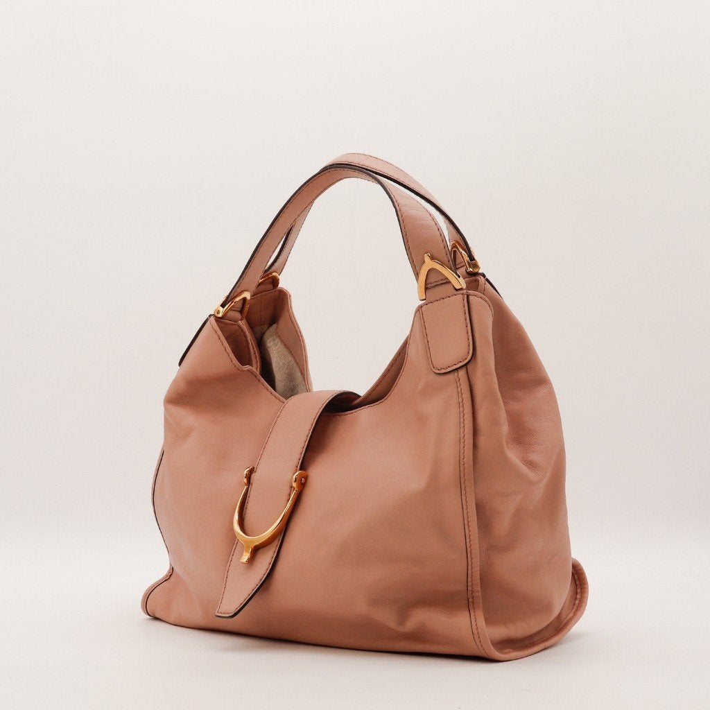 Gucci Stirrup Rose handtas, Verzenden, Gebruikt, Roze, Handtas