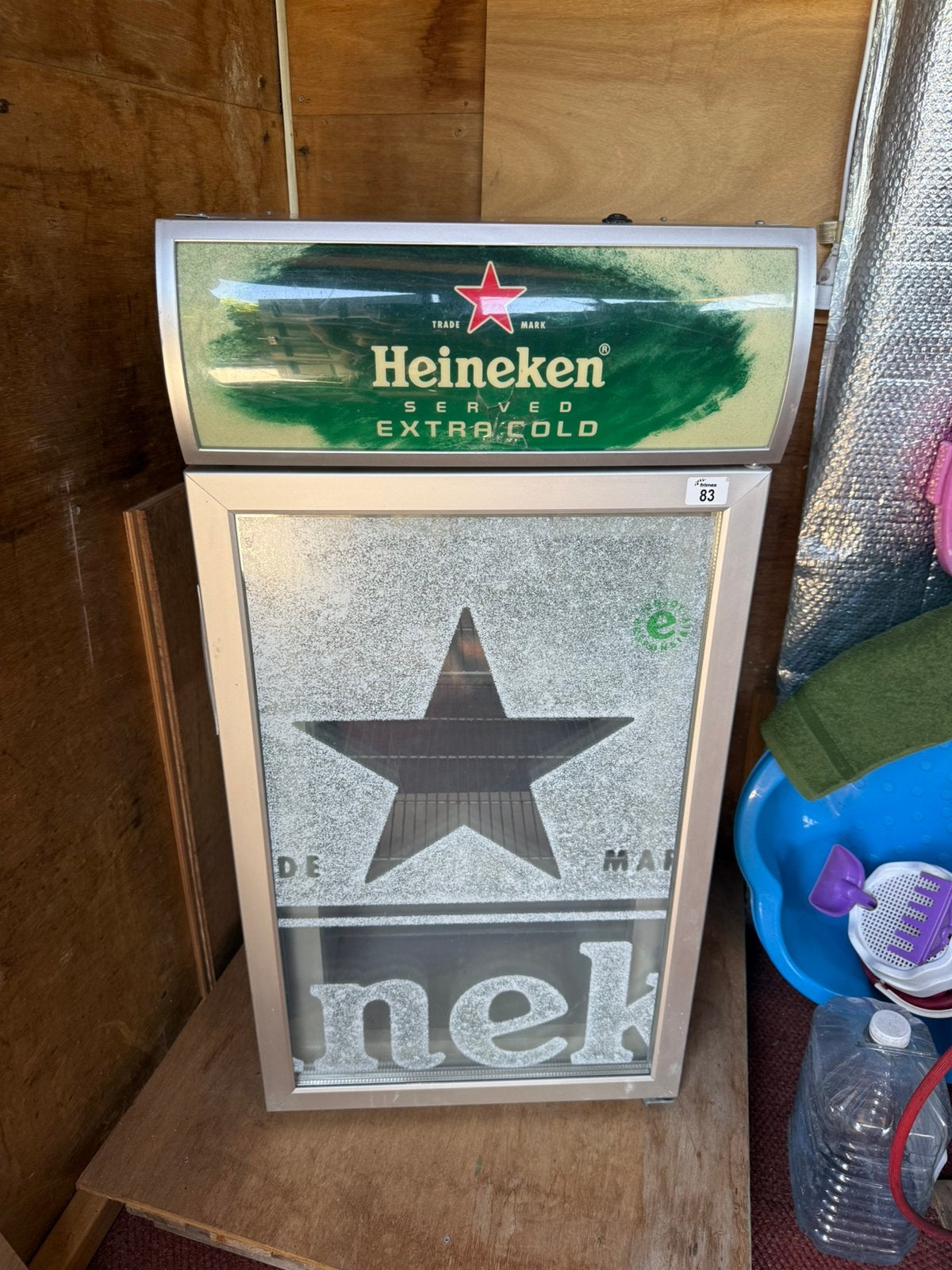 Heineken koelkast, Ophalen, Gebruikt