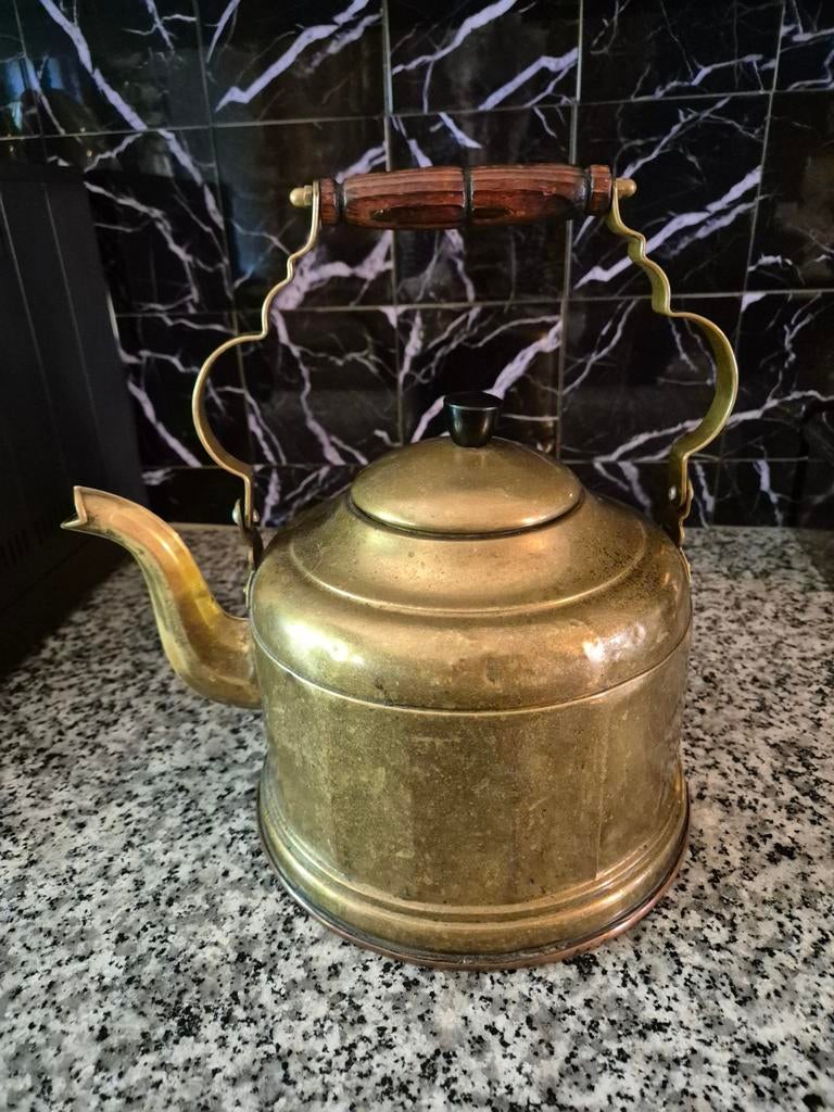 Grote antieke koperen waterketel, Ophalen of Verzenden