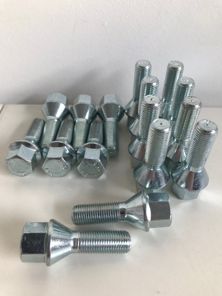 Wielbout M12 x 1,25 x 30 mm conische kop staal verzinkt, Ophalen of Verzenden, Nieuw