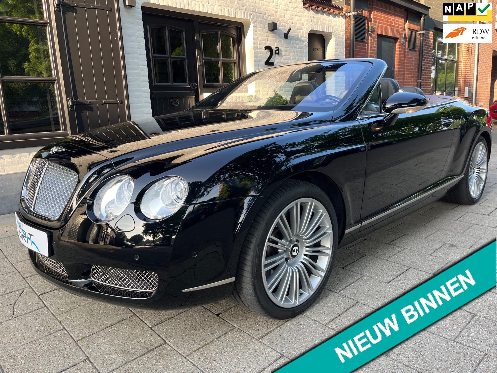 Bentley Continental GTC 6.0 W12 Nw. Staat, Historie aanwezig, Auto's, Bentley, Automaat, Gebruikt, Zwart, 4 stoelen