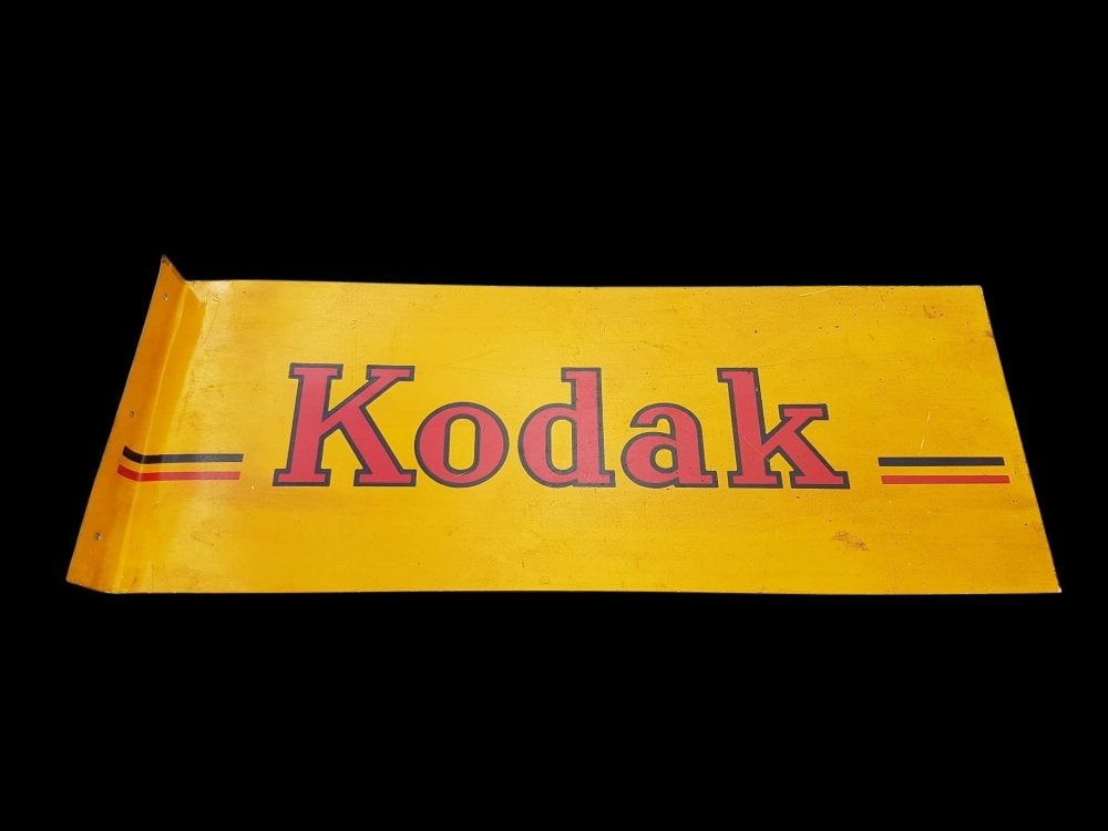 Origineel Kodak USA reclamebord, USA tin sign, tinplate., Reclamebord, Gebruikt, ., Ophalen of Verzenden
