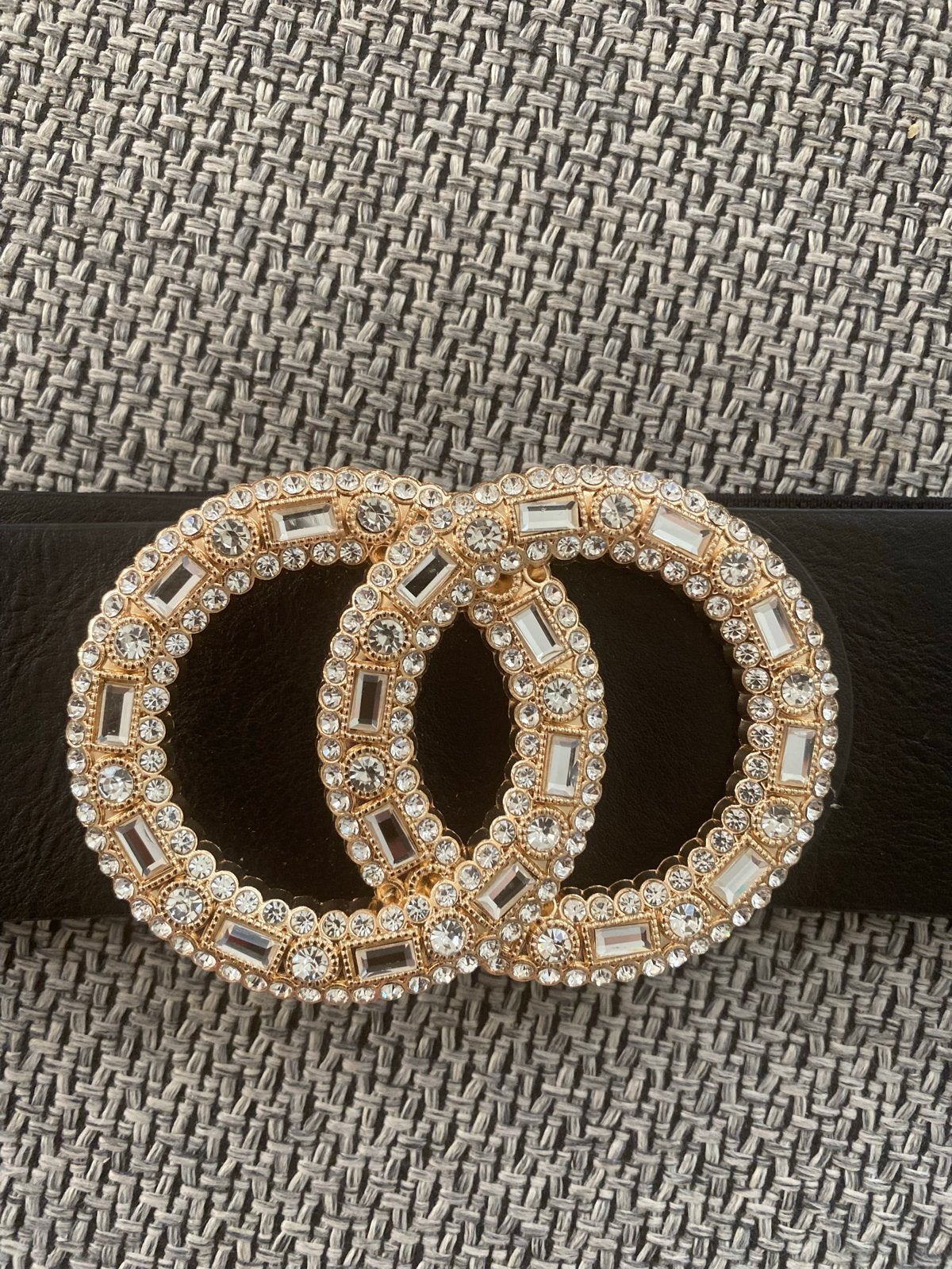 Elastische riem met dubbele ring gesp - 75 cm, Kleding | Dames, Riemen en Ceinturen, 3 tot 5 cm, Minder dan 80 cm, Zwart, Nieuw