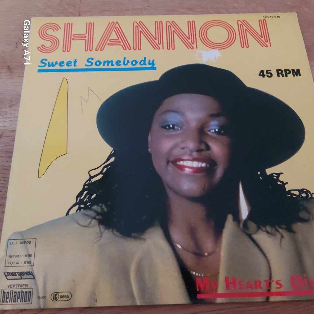 12 inch Maxisingel Shannon - Sweet Somebody (1984), Gebruikt, Ophalen of Verzenden, Disco, Beschermende buitenhoes