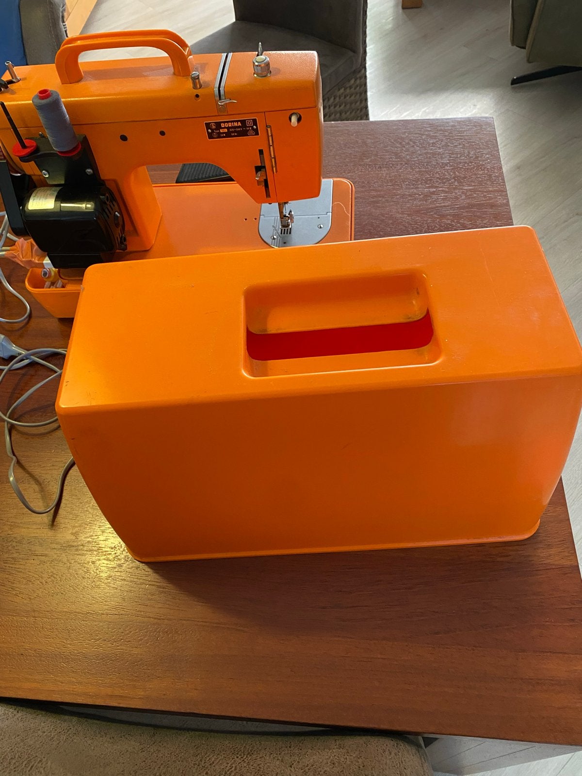 Retro Kayser Extra Naaimachine - Oranje Vintage Naaiplezier, Ophalen, Gebruikt, Naaimachine, Overige merken