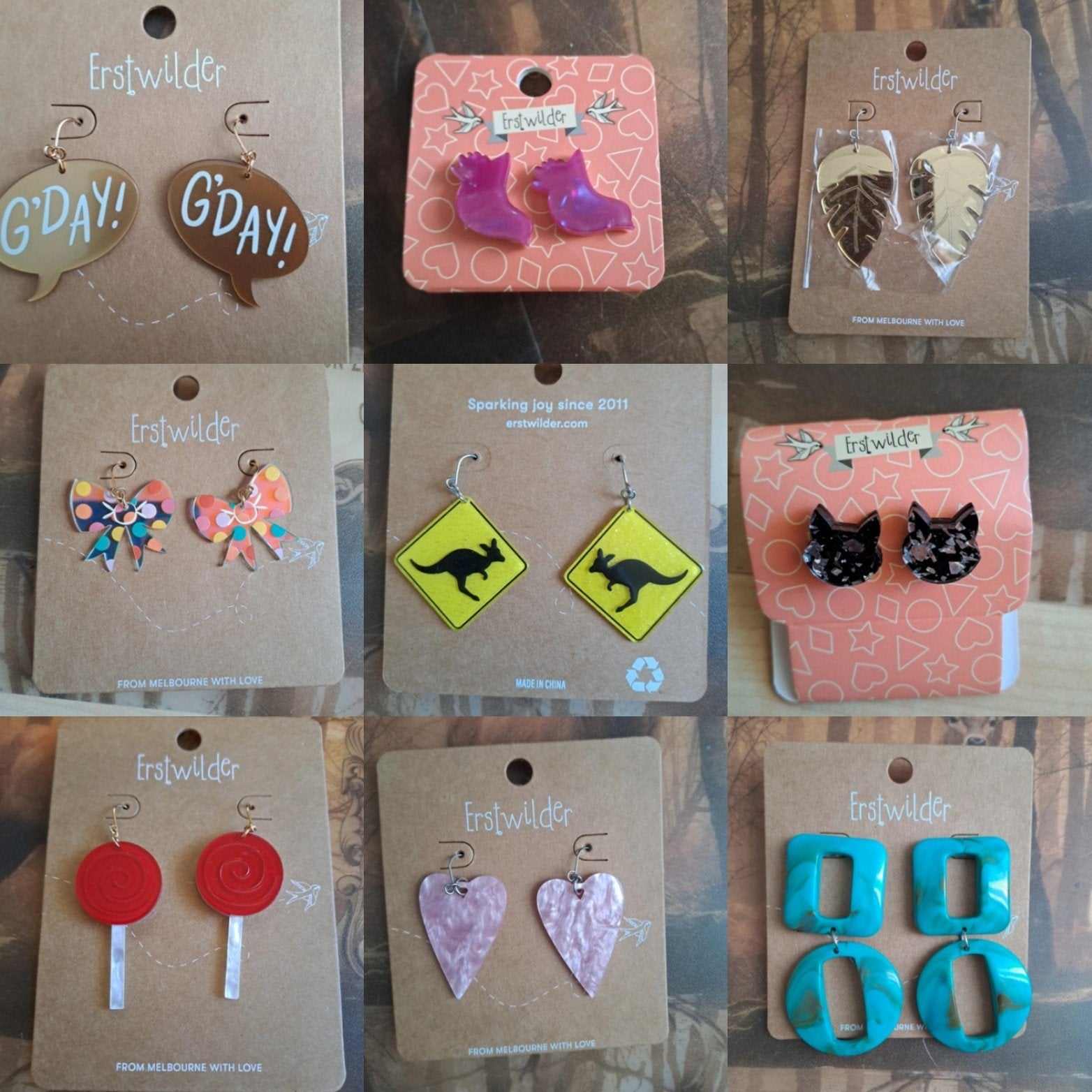 Erstwilder essential earrings, Sieraden, Tassen en Uiterlijk, Ophalen of Verzenden, Zo goed als nieuw, Overige materialen, Knopjes of Stekers